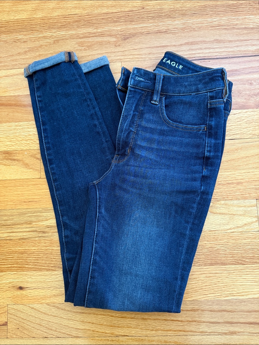 American Eagle Outfitters Women’s Skinny Jeans - Dark Blue Wash